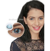 Freshgo Brilliant Blue 3-Tone 2 Soft Contact Lenses Natural Looking Eyes
